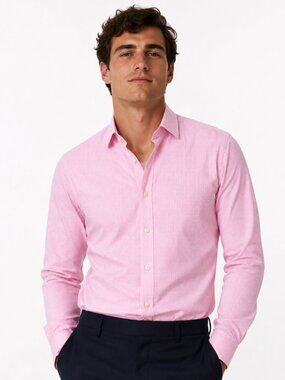 David Donahue Pink Dress Shirt – Size 17.5 / 34-35 – New ✨
